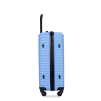 3 Piece Luggage Sets Abs Lightweight Suitcase With Two Hooks, Spinner Wheels, Tsa Lock, 20 24 28 Light Blue Light Blue Abs