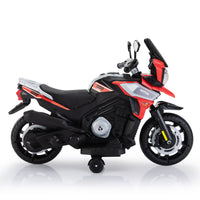 12V Off Road Motorcycleelectric Motor Toy Bike With Training Wheels For Kids 3 6, Red Red Polypropylene