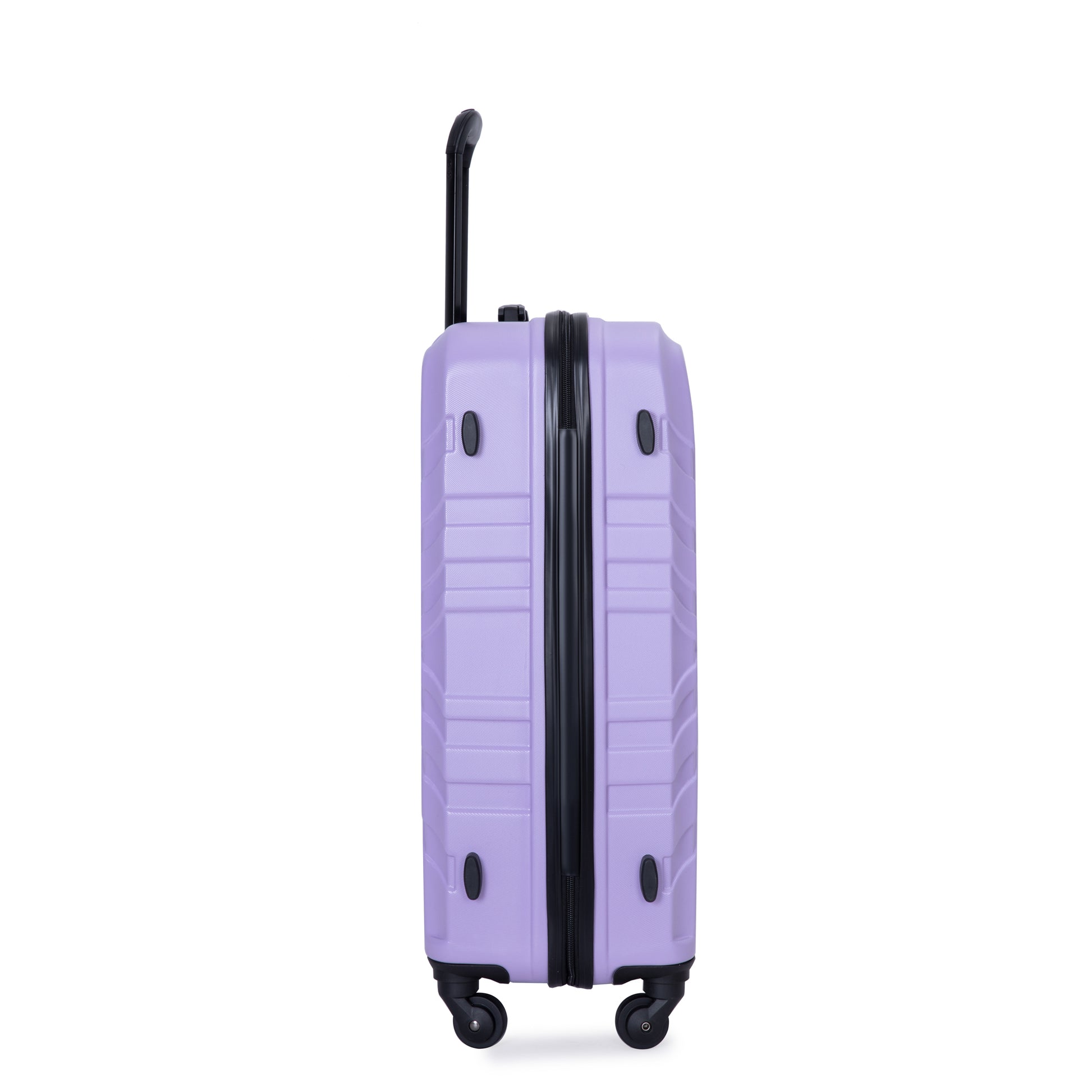 3 Piece Luggage Sets Abs Lightweight Suitcase With Two Hooks, Spinner Wheels, Tsa Lock, 20 24 28 , Light Purple Light Purple Abs