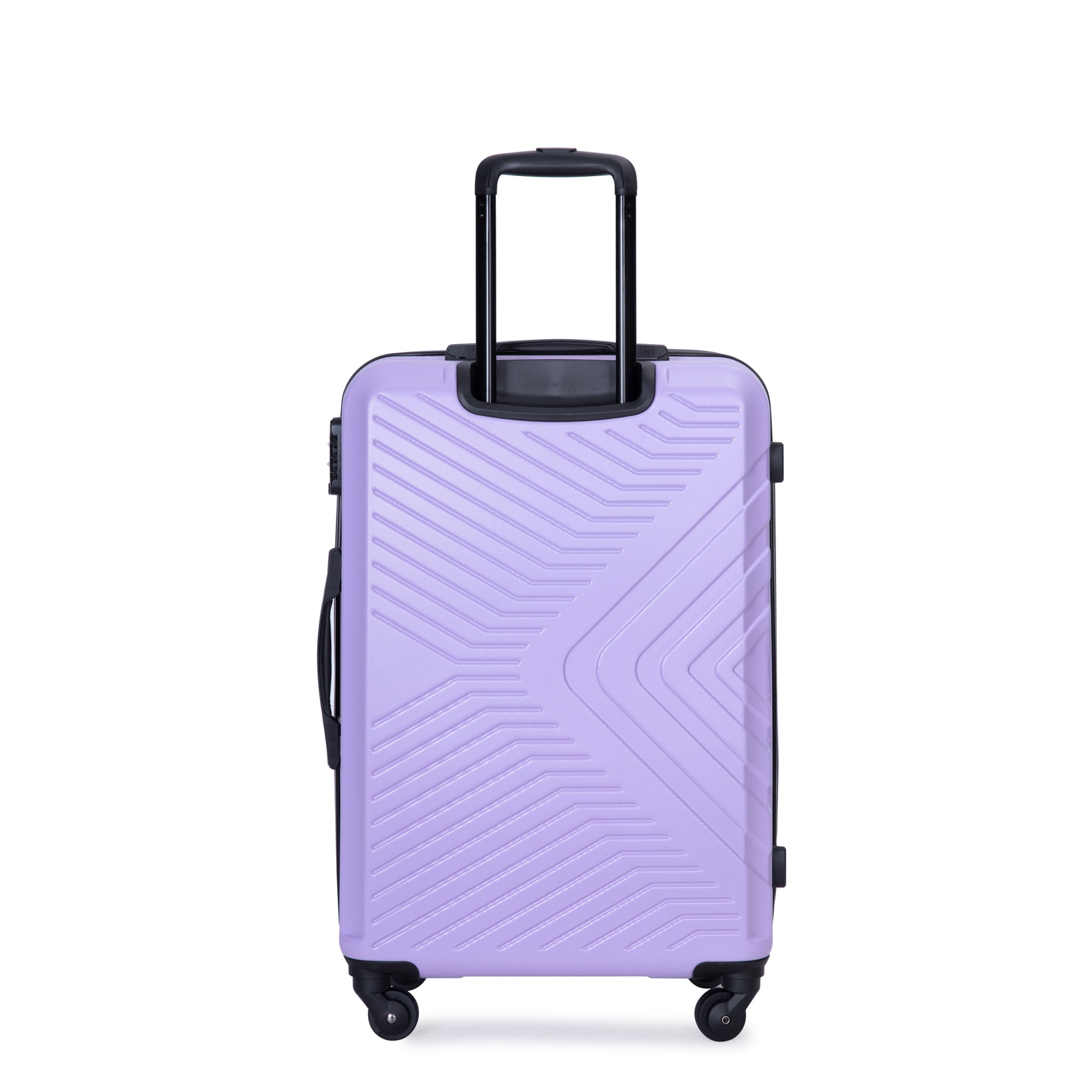 3 Piece Luggage Sets Abs Lightweight Suitcase With Two Hooks, Spinner Wheels, Tsa Lock, 20 24 28 , Light Purple Light Purple Abs