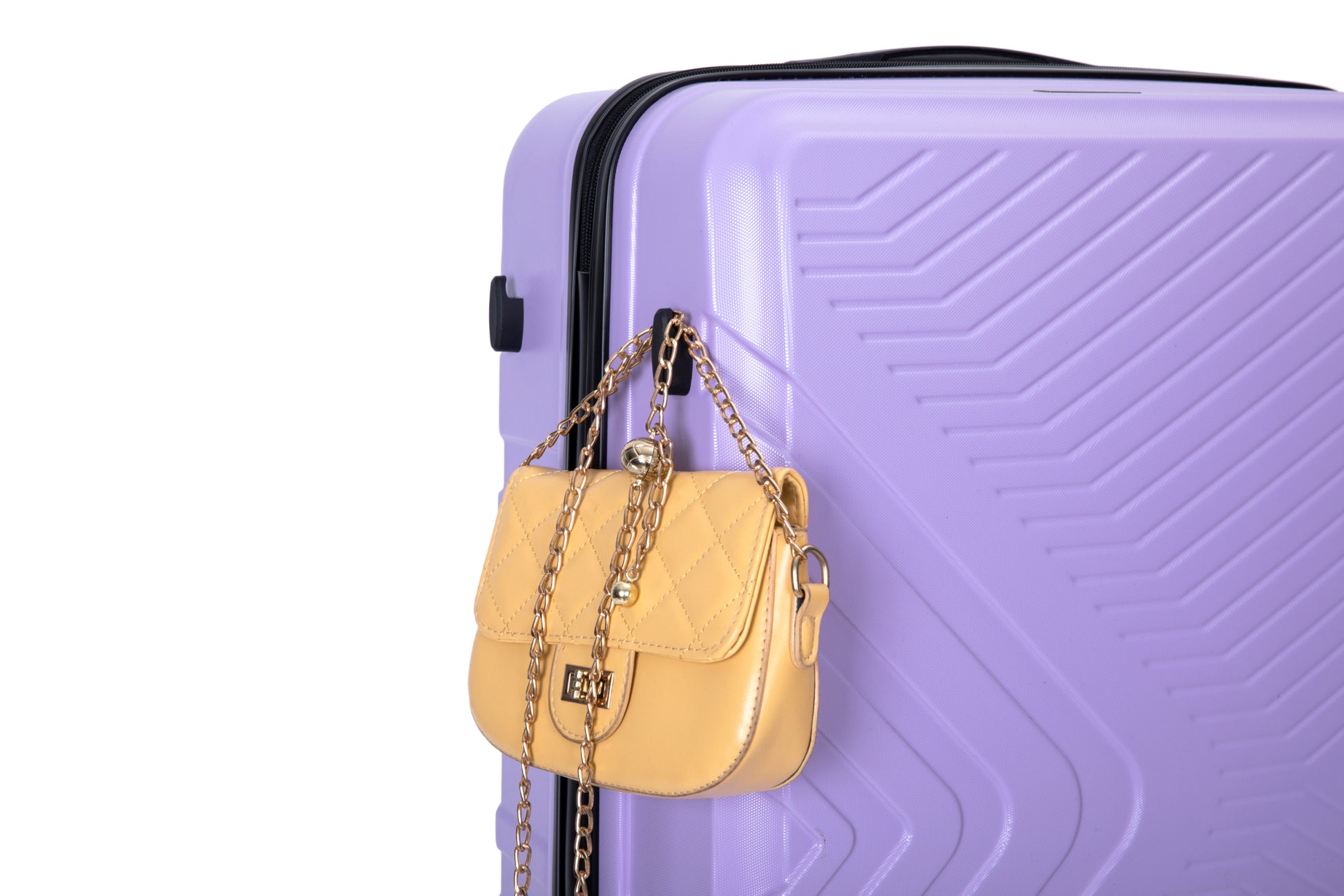 3 Piece Luggage Sets Abs Lightweight Suitcase With Two Hooks, Spinner Wheels, Tsa Lock, 20 24 28 , Light Purple Light Purple Abs