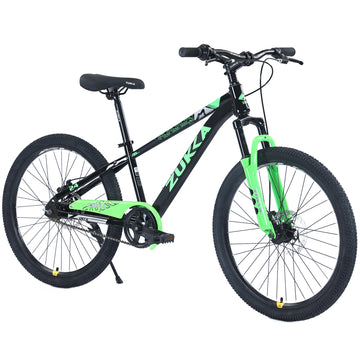 Mountain Bike,24 Inch Mtb For Boys And Girls Age 9 12 Years,Multiple Colors Cycling Blackish Green Garden & Outdoor Steel