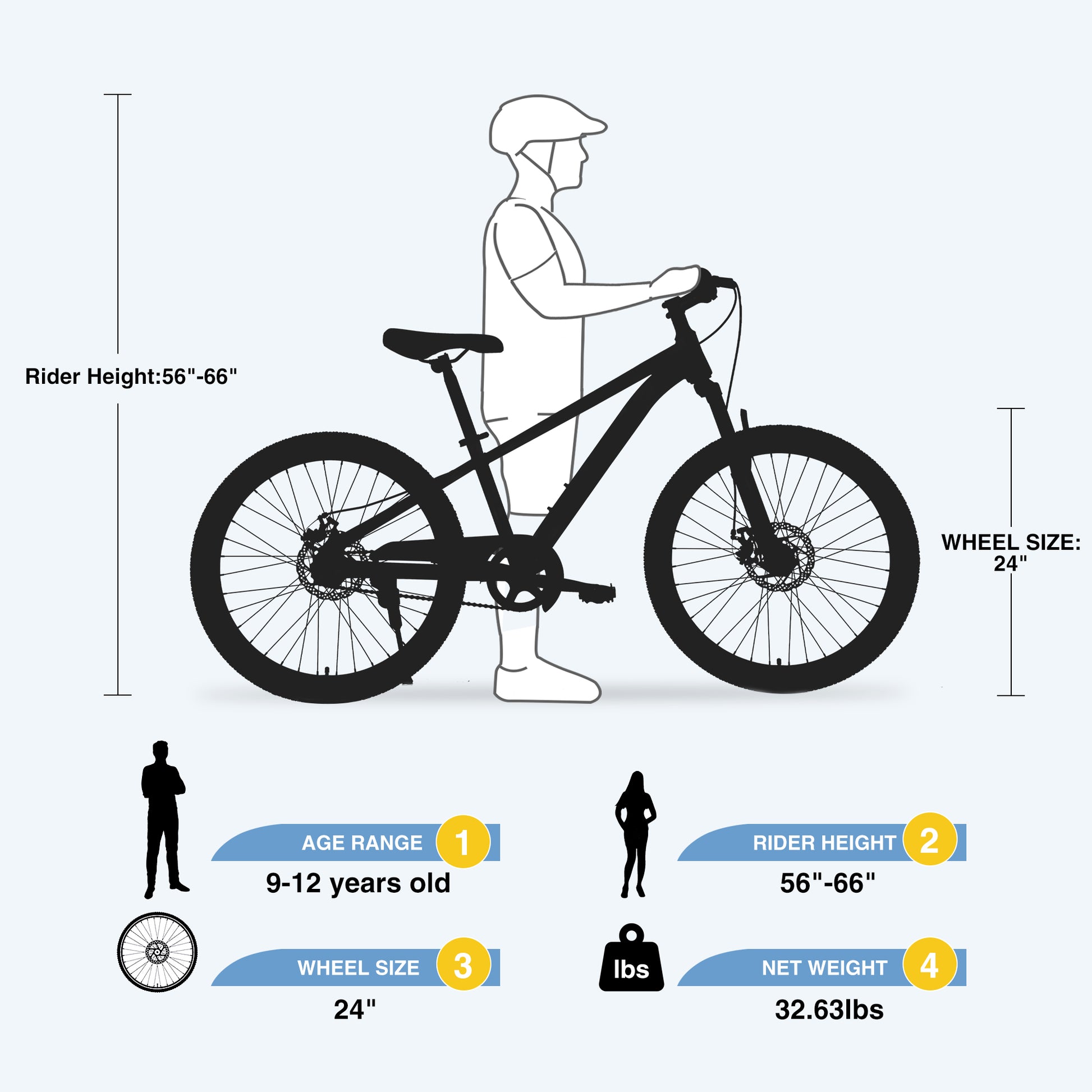 Mountain Bike,24 Inch Mtb For Boys And Girls Age 9 12 Years,Multiple Colors Cycling Blackish Green Garden & Outdoor Steel