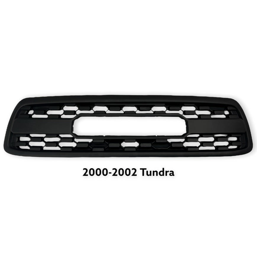 Front Gril For 1St Gen 2000 2001 2002 Toyota Tundra Trd Pro Grill With Letters Matte Black Matt Black Abs Abs