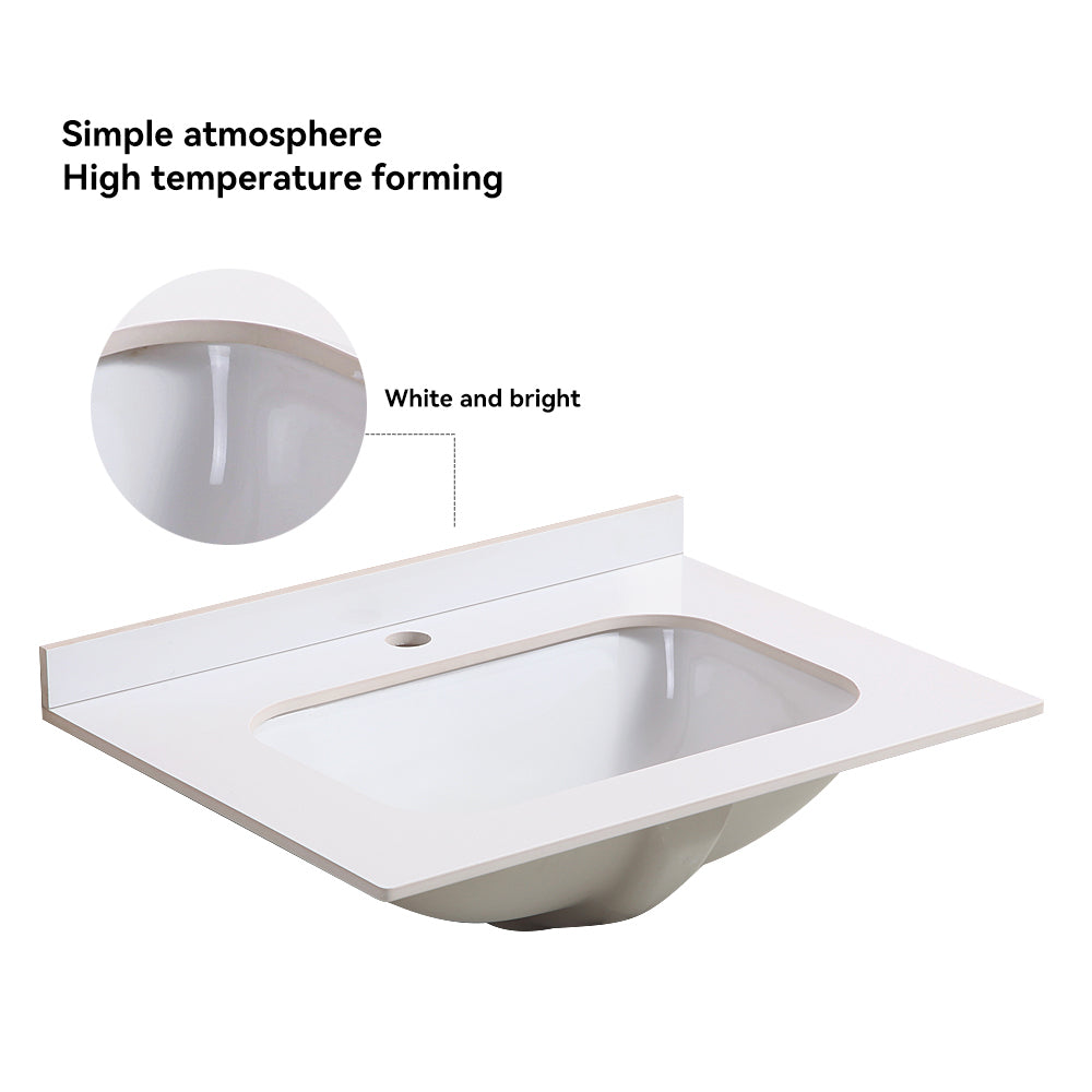 24" Bathroom Vanity Bathroom Vanity Withe White Marble