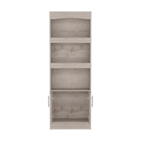 Durango Bookcase, Three Shelves, Double Door Cabinet Freestanding 3 4 Shelves Beige Primary Living Space Modern Mdf Engineered Wood