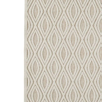 Rectangular Polypropylene Rug With Geometric Pattern, Medium, Beige Beige Fabric