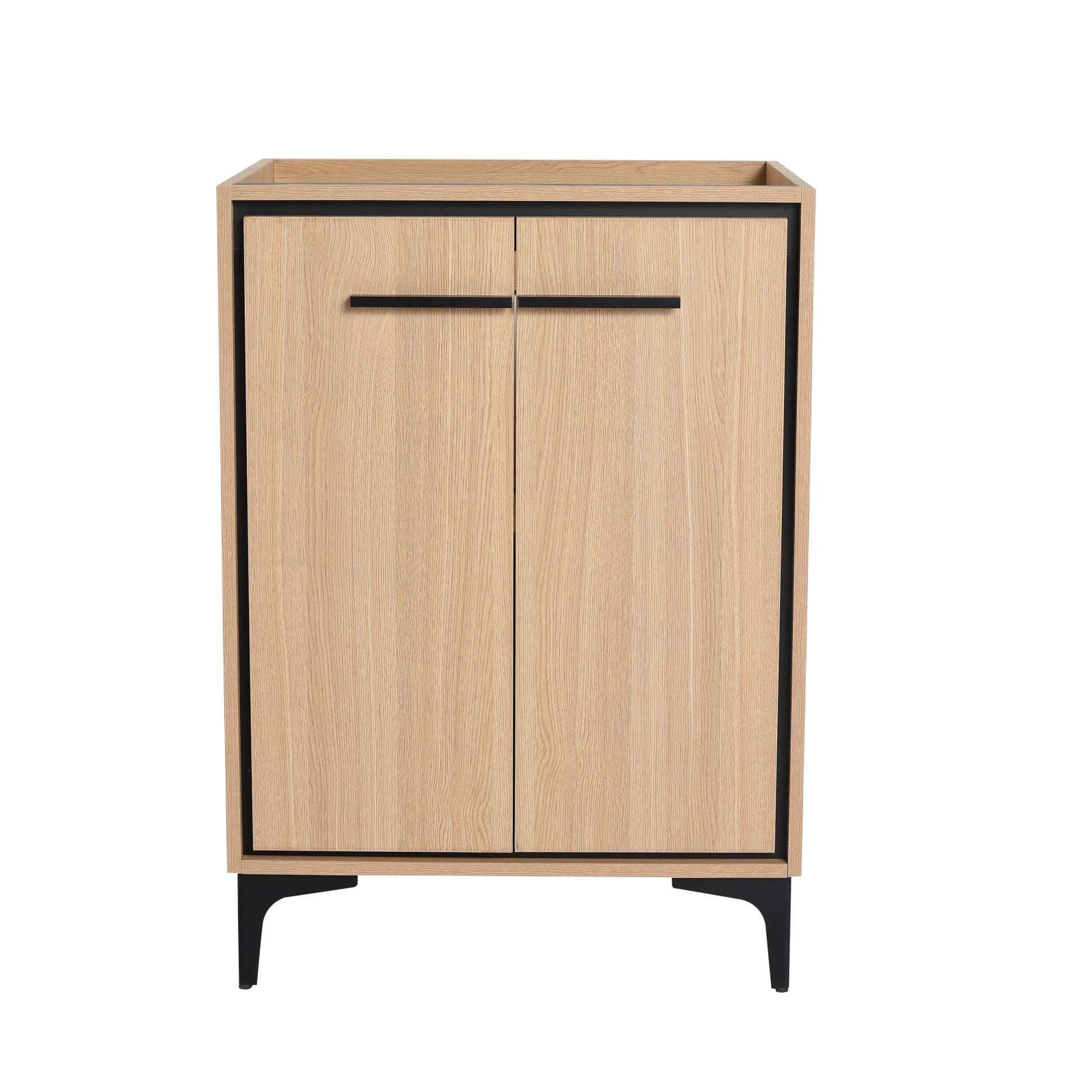 24'' Bathroom Vanity Without Top Sink, Modern Bathroom Storage Cabinet With 2 Soft Closing Doors, Single Sink Bathroom Vanity Oak Bathroom American Design Engineered Wood