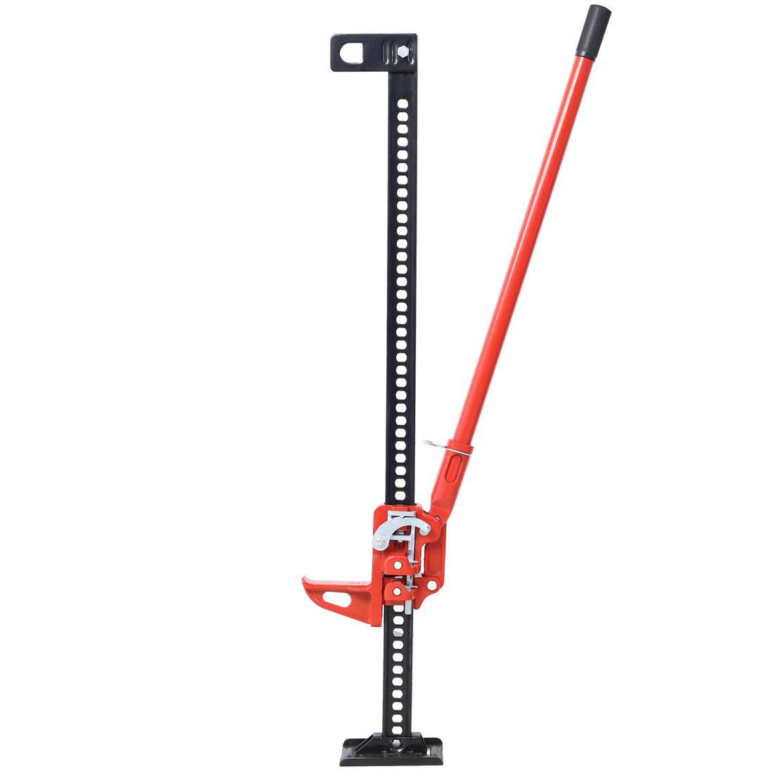 High Lift Farm Jack, 48" Utility Farm Jack, 7000 Lbs Capacity Ratcheting Off Road Utility Jack, Heavy Duty Farm Jack For Tractor, Truck, Suv, Bumper Lift, Red Red Steel