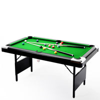 6.3Ft Billiard Table, 6.3Ft Game Table,Billiards, Pool Table, Children'S Billiard Table, Children'S Pool Table, Family Game Table, Table Pool, Indoor Game, Home Used Pool Table, Ball Game, Family Game Balls Sports Black Without Foldable American