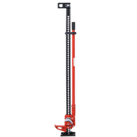 High Lift Farm Jack,60" Utility Farm Jack, 7000 Lbs Capacity Ratcheting Off Road Utility Jack, Heavy Duty Farm Jack For Tractor, Truck, Suv, Bumper Lift, Red Red Steel