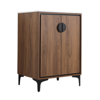 24'' Bathroom Vanity With Top Sink, Modern Bathroom Storage Cabinet With 2 Soft Closing Doors, Single Sink Bathroom Vanity Brown Bathroom American Design Ceramic Engineered Wood