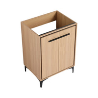 24'' Bathroom Vanity Without Top Sink, Modern Bathroom Storage Cabinet With 2 Soft Closing Doors, Single Sink Bathroom Vanity Oak Bathroom American Design Engineered Wood