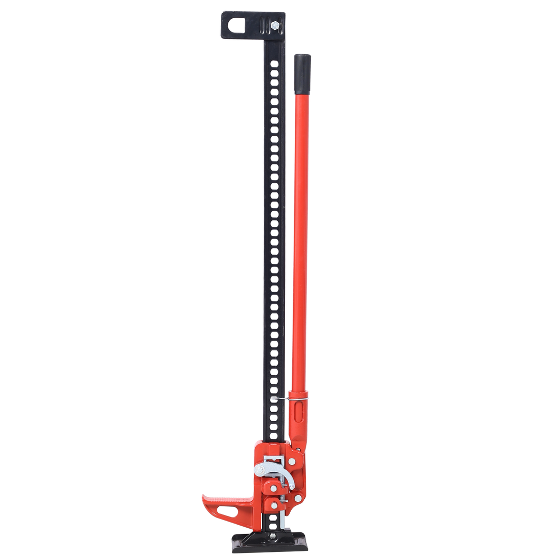 High Lift Farm Jack, 48" Utility Farm Jack, 7000 Lbs Capacity Ratcheting Off Road Utility Jack, Heavy Duty Farm Jack For Tractor, Truck, Suv, Bumper Lift, Red Red Steel