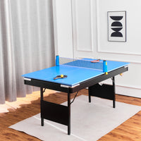 5.5Ft 3 In 1 Billiard Table, 3 In 1 Pool Table, 5.5Ft Game Table, 3 In 1 Table Tennis Table, Billiards, Pool Table, Multifunctional Billiard Table, Multifunctional Table Tennis Table Black Blue Without Foldable American Design,European Multifunctional