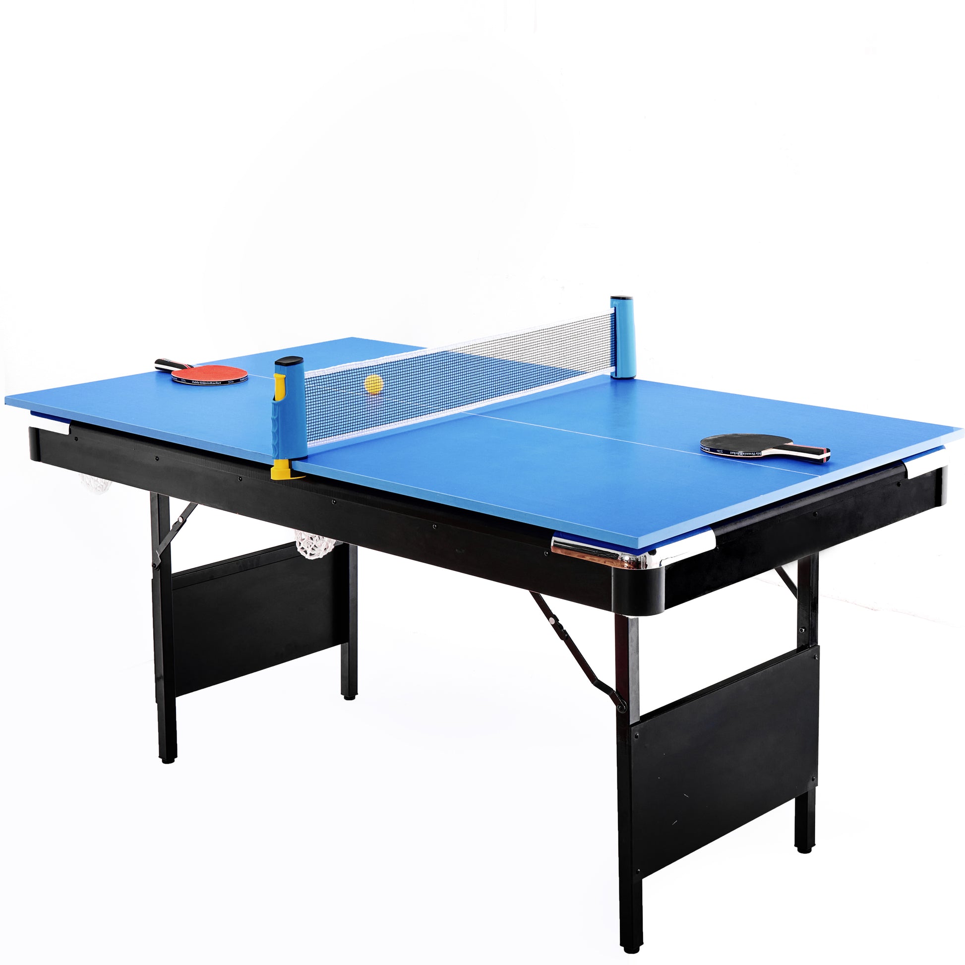 5.5Ft 3 In 1 Billiard Table, 3 In 1 Pool Table, 5.5Ft Game Table, 3 In 1 Table Tennis Table, Billiards, Pool Table, Multifunctional Billiard Table, Multifunctional Table Tennis Table Black Blue Without Foldable American Design,European Multifunctional