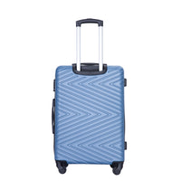 Luggage 4 Piece Abs Lightweight Suitcase With Rotating Wheels, 24 Inch And 28 Inch With Tsa Lock, 16 20 24 28 Blue Blue Abs