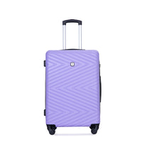 Luggage 4 Piece Abs Lightweight Suitcase With Rotating Wheels, 24 Inch And 28 Inch With Tsa Lock, 16 20 24 28 Light Purple Light Purple Abs