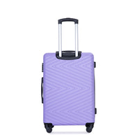 Luggage 4 Piece Abs Lightweight Suitcase With Rotating Wheels, 24 Inch And 28 Inch With Tsa Lock, 16 20 24 28 Light Purple Light Purple Abs