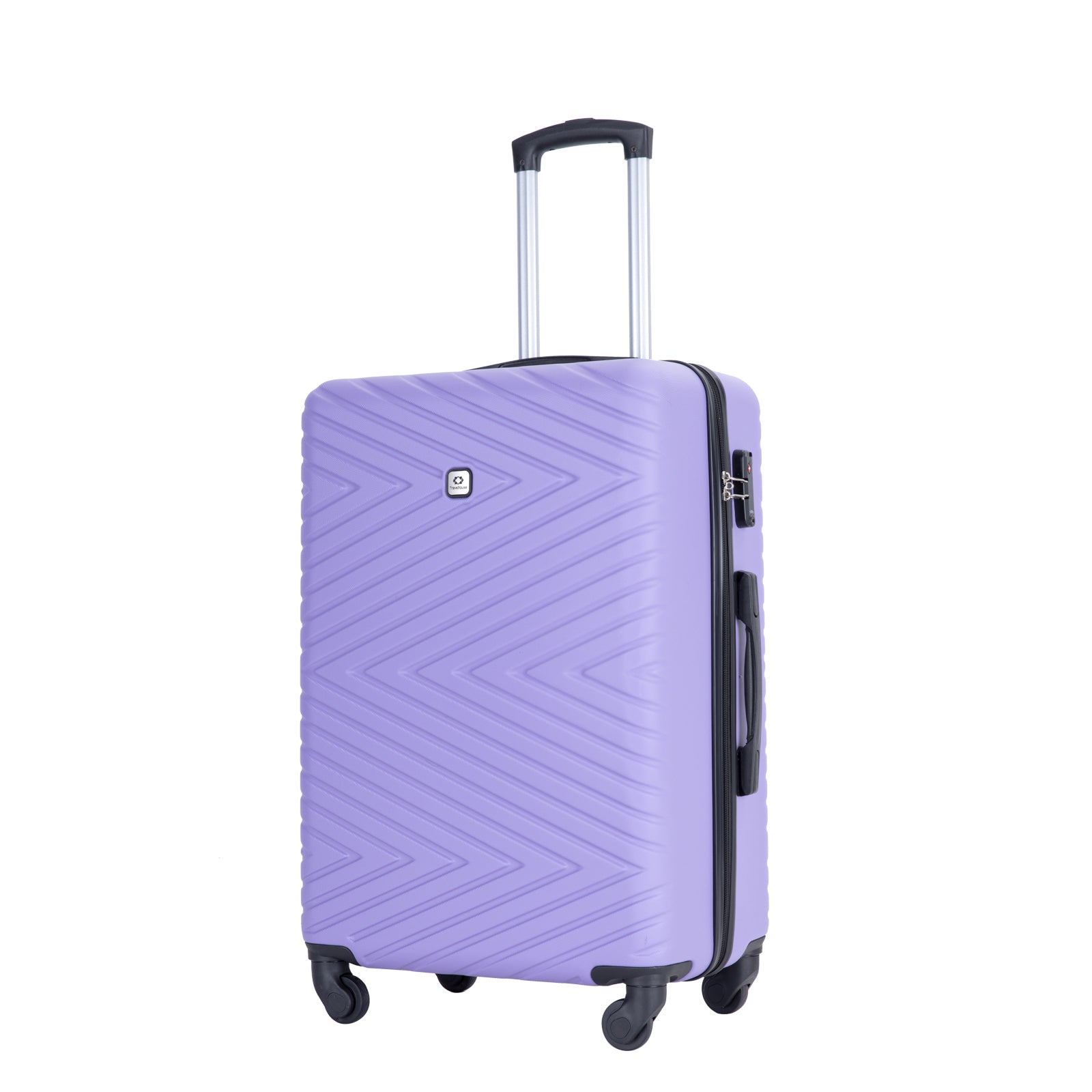 Luggage 4 Piece Abs Lightweight Suitcase With Rotating Wheels, 24 Inch And 28 Inch With Tsa Lock, 16 20 24 28 Light Purple Light Purple Abs