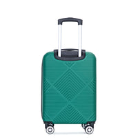 4 Piece Abs Lightweight Suitcase, 14 Inch Makeup Box, Aircraft Wheels 14 20 24 28 Dark Green Dark Green Abs