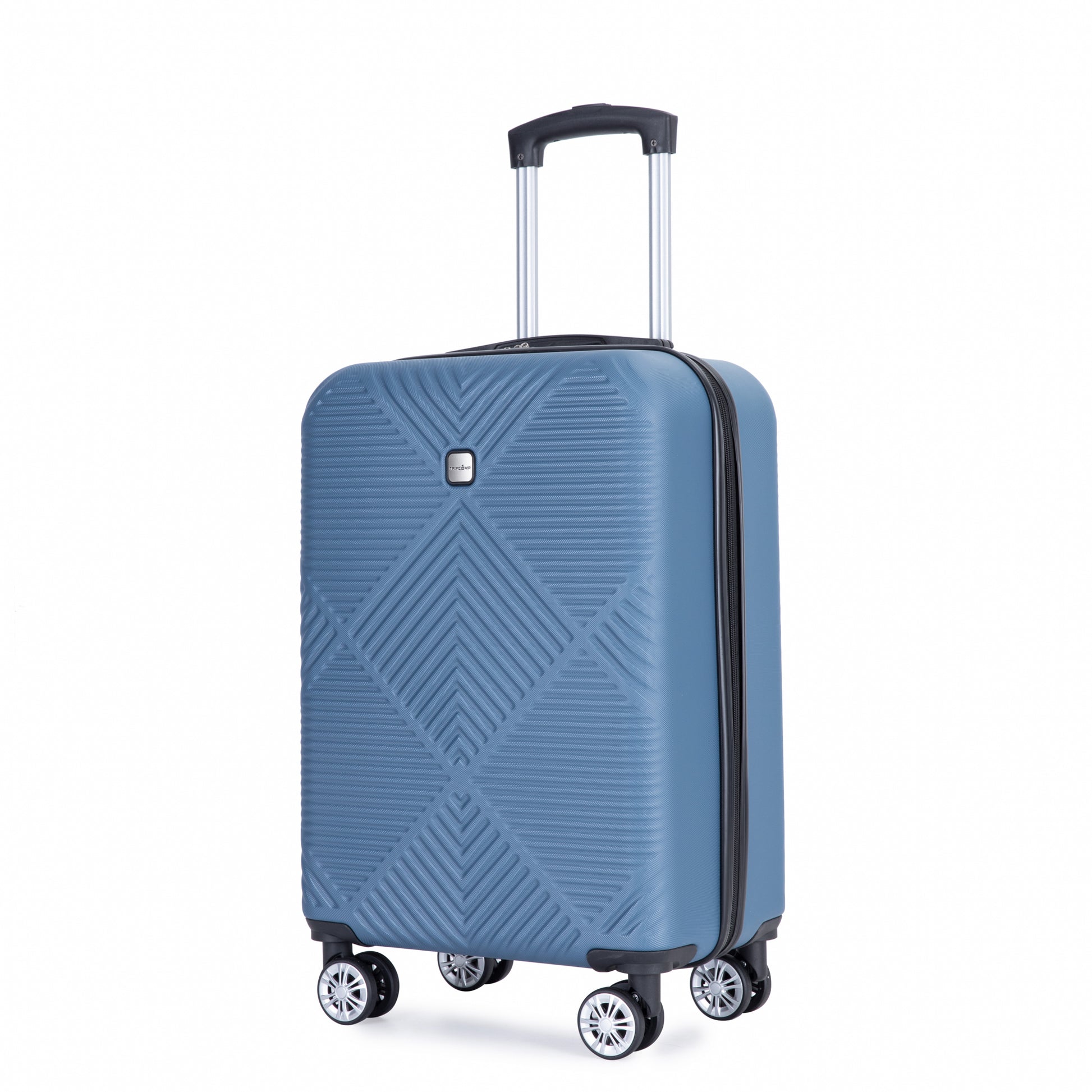 4 Piece Abs Lightweight Suitcase, 14 Inch Makeup Box, Aircraft Wheels 14 20 24 28 Blue Blue Abs