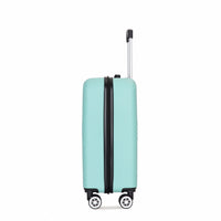 2Piece Luggage Sets Abs Lightweight Suitcasespinner Wheels, 20 14 Light Blue Light Blue Abs