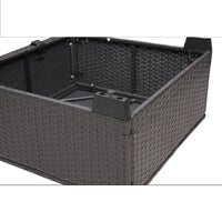 Outdoor Garden Patio Furniture 7 Piece Pe Rattan Wicker Cushioned Sofa Sets And Coffee Table, Patio Furniture Set Outdoor Couch Outdoor Couch Patio Furniture Outdoor Sofa Patio Couch Yes Complete Patio Set Black Blue Rust Resistant Frame Water Resistant