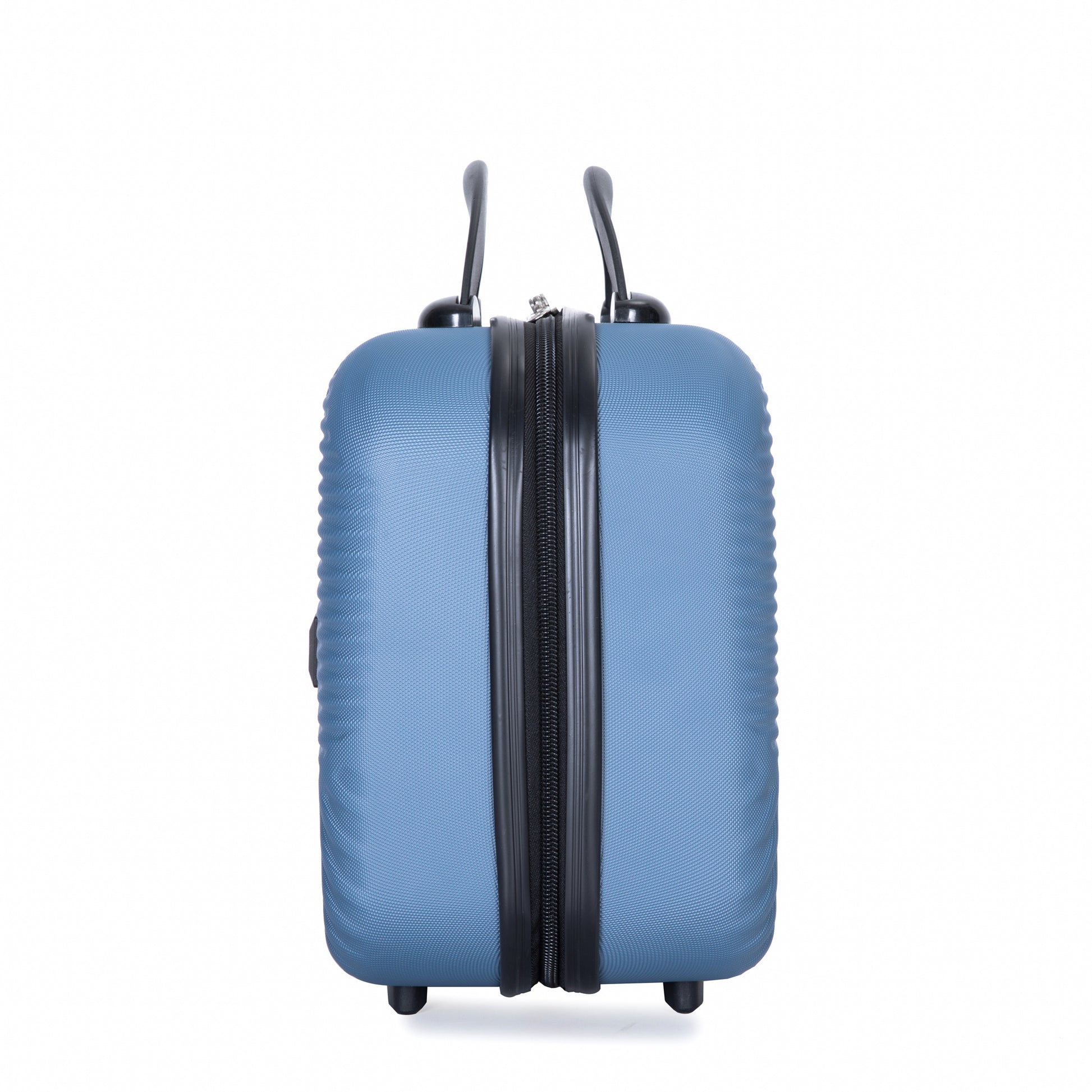 4 Piece Abs Lightweight Suitcase, 14 Inch Makeup Box, Aircraft Wheels 14 20 24 28 Blue Blue Abs