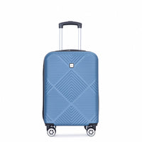 2Piece Luggage Sets Abs Lightweight Suitcasespinner Wheels, 20 14 Blue Blue Abs