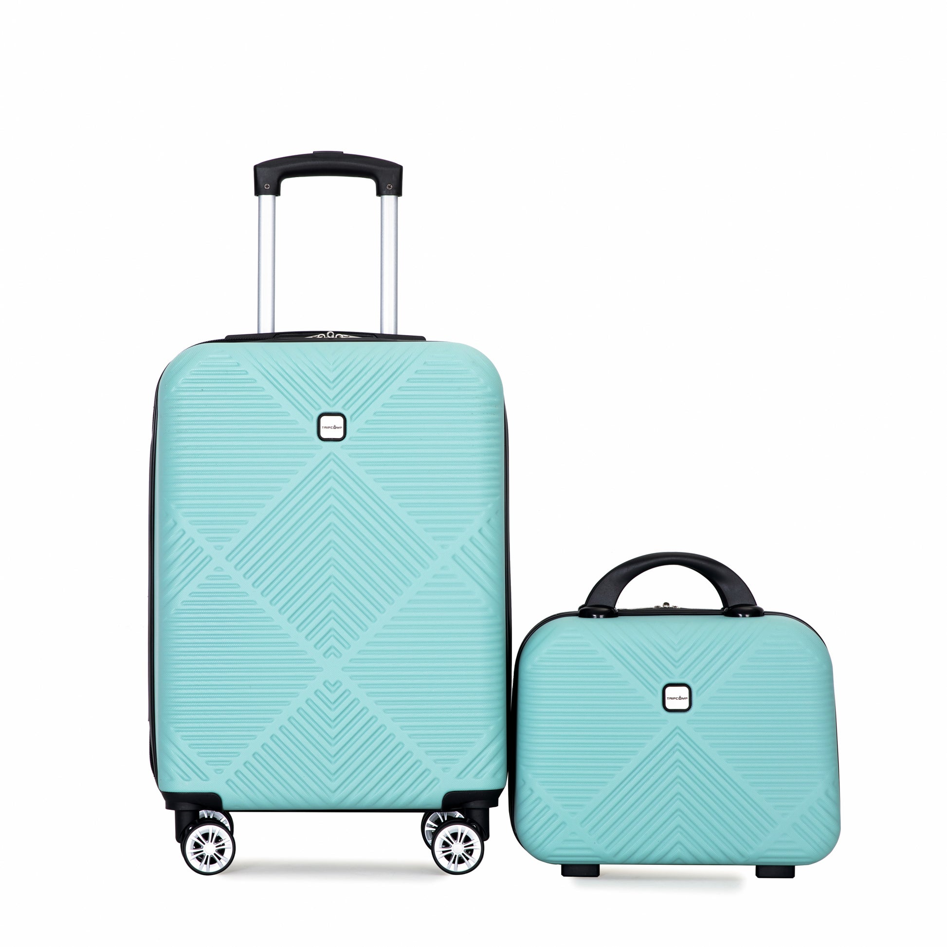 2Piece Luggage Sets Abs Lightweight Suitcasespinner Wheels, 20 14 Light Blue Light Blue Abs