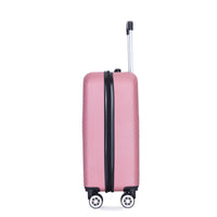 2Piece Luggage Sets Abs Lightweight Suitcasespinner Wheels, 20 14 Pink Pink Abs