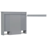 35'' X 28'' Modern Wall Mounted Bathroom Storage Cabinet, Bathroom Wall Cabinet With Mirror, Medicine Cabinet With Towels Bar Grey 2 5 Mirror Included Bathroom Wall Mounted Mdf Painted