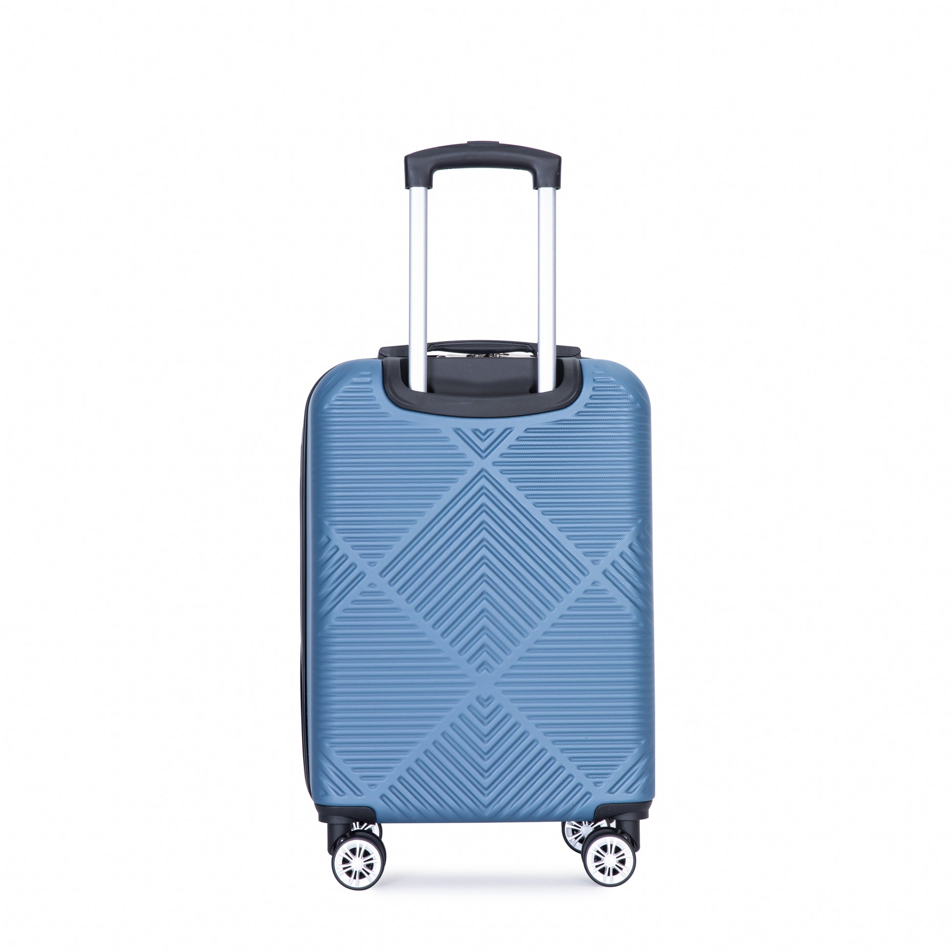 2Piece Luggage Sets Abs Lightweight Suitcasespinner Wheels, 20 14 Blue Blue Abs