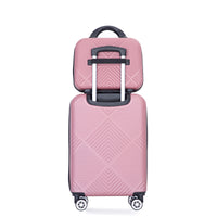 2Piece Luggage Sets Abs Lightweight Suitcasespinner Wheels, 20 14 Pink Pink Abs