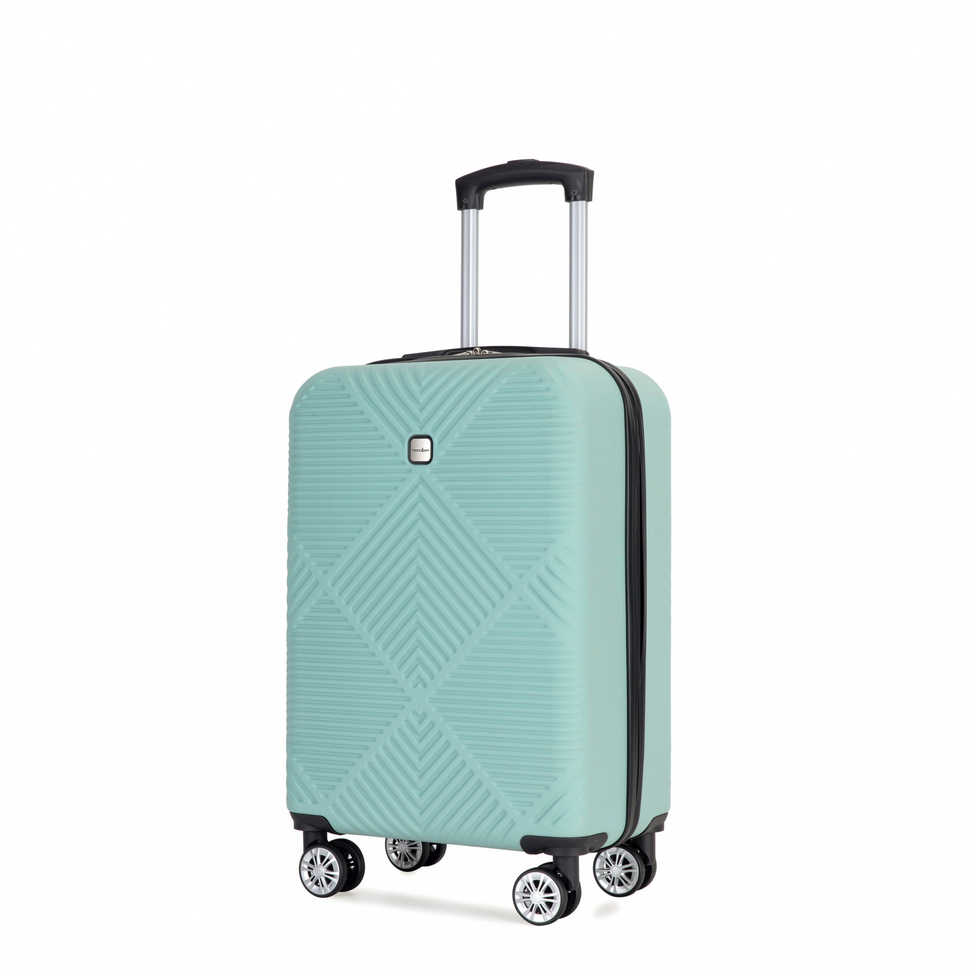 4 Piece Abs Lightweight Suitcase, 14 Inch Makeup Box, Aircraft Wheels 14 20 24 28 Light Blue Light Blue Abs