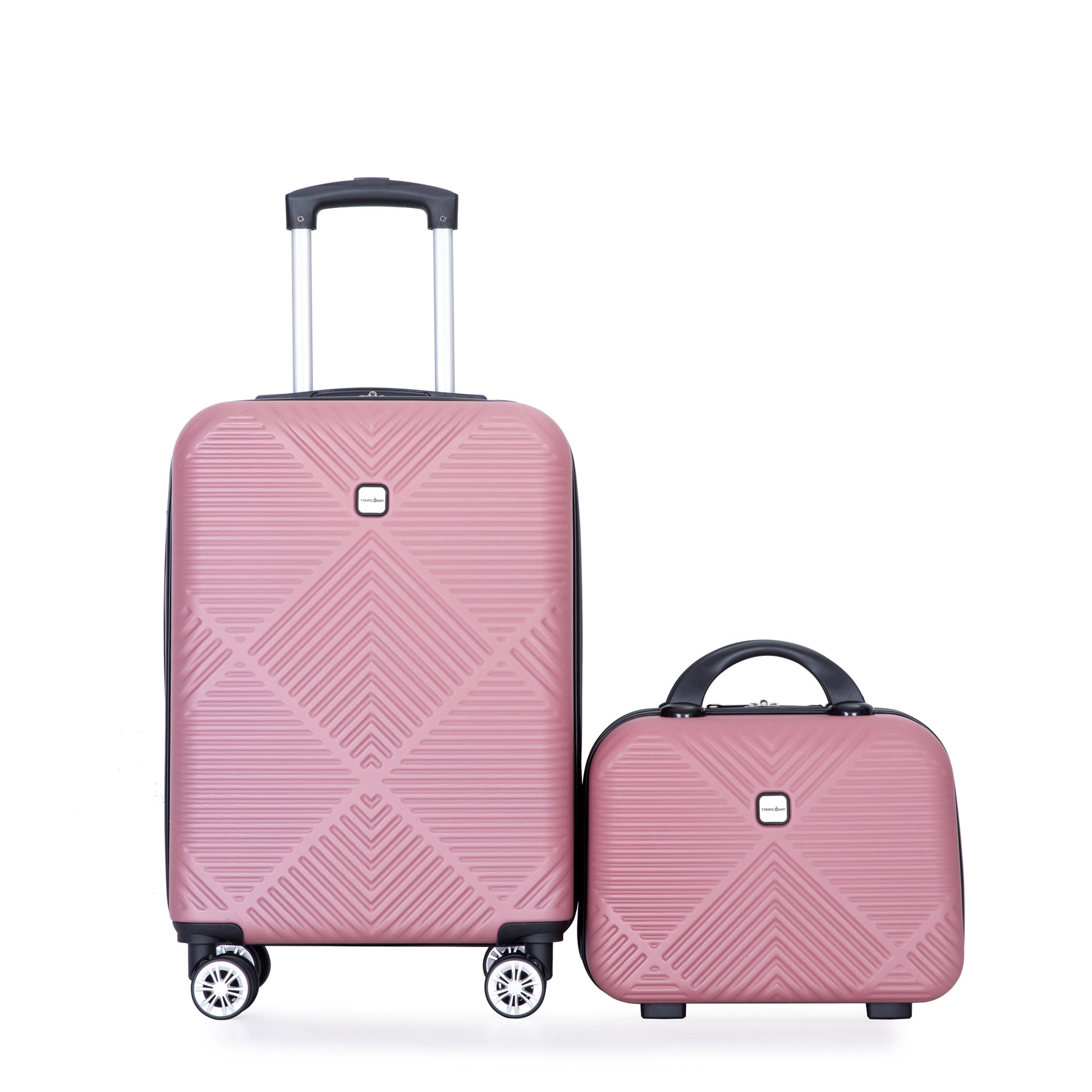 2Piece Luggage Sets Abs Lightweight Suitcasespinner Wheels, 20 14 Pink Pink Abs