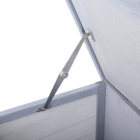 Pawhut Wooden Rabbit Hutch Bunny Hutch Cage Guinea Pig With Waterproof Roof, No Leak Tray And Feeding Trough, Indoor Outdoor, Gray Gray Wood