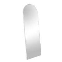 White 65X22 Inch Metal Arch Stand Full Length Mirror White Classic Mdf Glass Aluminium Alloy