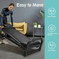 Folding Manual Walking Treadmill, Non Electric Treadmill With Armrests And Lcd Display, Suitable For Aerobic Sport Fitness Equipment In Home Gym, Office, Apartment Black Metal