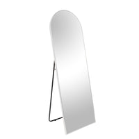 White 65X22 Inch Metal Arch Stand Full Length Mirror White Classic Mdf Glass Aluminium Alloy