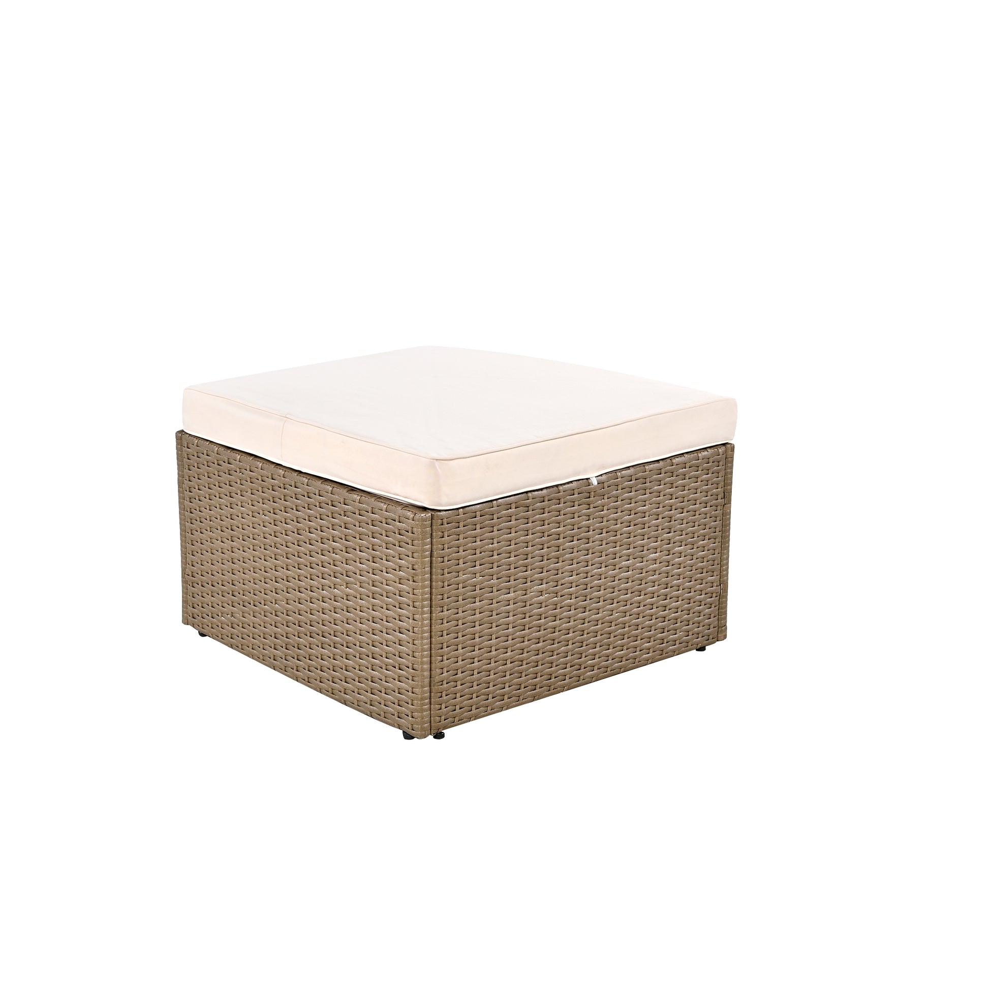 Customizable Outdoor Patio Furniture Set, Wicker Furniture Sofa Set With Thick Cushions, Suitable For Backyard, Porch. Yes Beige Garden & Outdoor Complete Patio Sets Hdpe