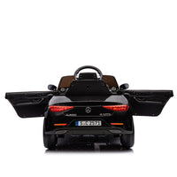 12V Kids Ride On Car W Parents Remote Control,Licensed Mercedes Benz Cls 350 For Kids,Four Wheel Suspension,Power Display,Music,Volume Control,Led Lights,Mp3,Usb Sd For Kids 37 95 Months. Black 50 99 Lbs Polypropylene