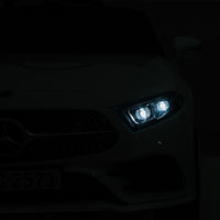12V Kids Ride On Car W Parents Remote Control,Licensed Mercedes Benz Cls 350 For Kids,Four Wheel Suspension,Power Display,Music,Volume Control,Led Lights,Mp3,Usb Sd For Kids 37 95 Months. White 50 99 Lbs Polypropylene