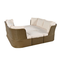 Customizable Outdoor Patio Furniture Set, Wicker Furniture Sofa Set With Thick Cushions, Suitable For Backyard, Porch. Yes Beige Garden & Outdoor Complete Patio Sets Hdpe