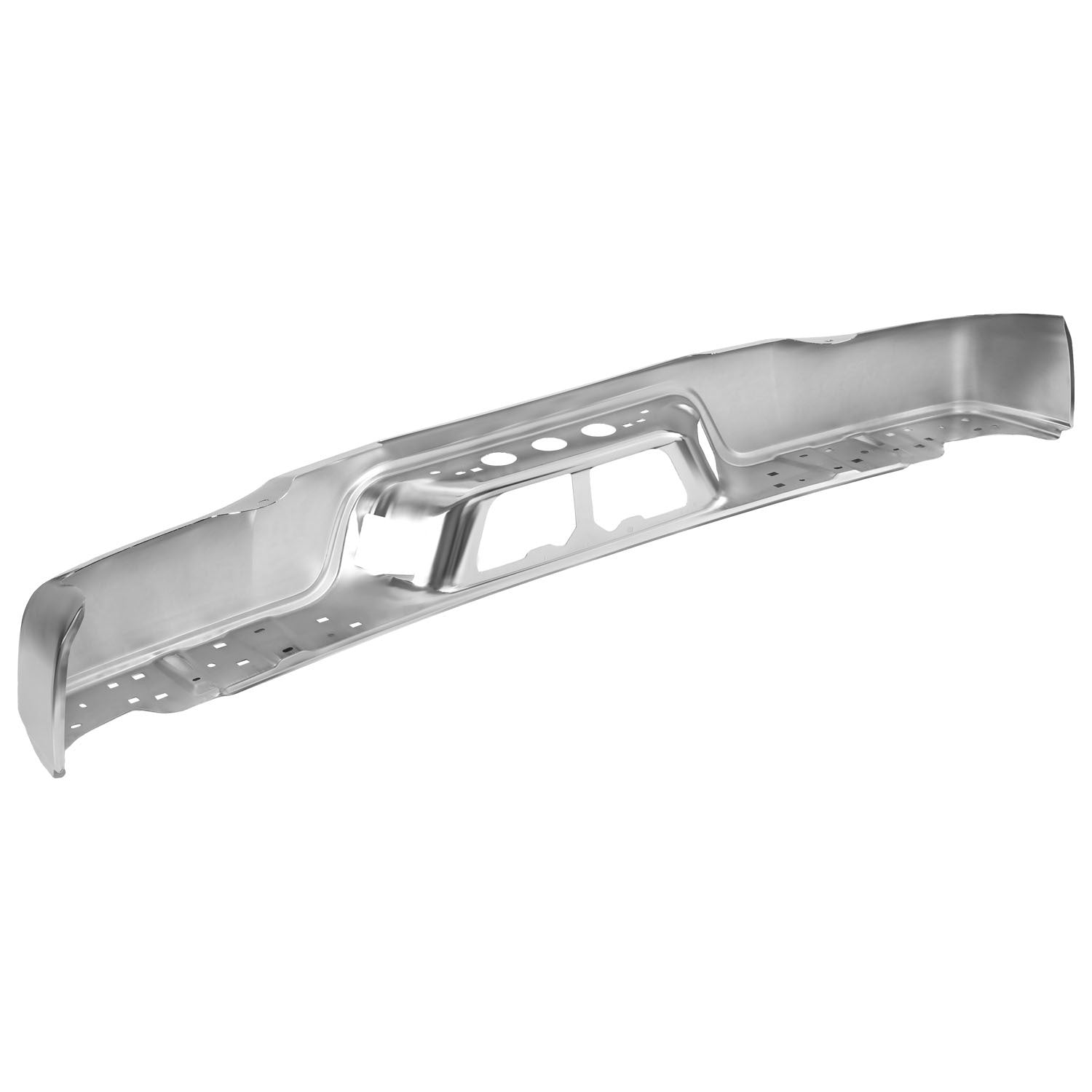 1Pc 2007 2014 Toyota Tundra Rear Bumper Silver Metal Abs