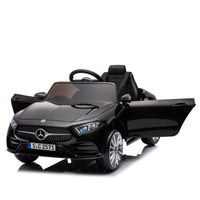 12V Kids Ride On Car W Parents Remote Control,Licensed Mercedes Benz Cls 350 For Kids,Four Wheel Suspension,Power Display,Music,Volume Control,Led Lights,Mp3,Usb Sd For Kids 37 95 Months. Black 50 99 Lbs Polypropylene