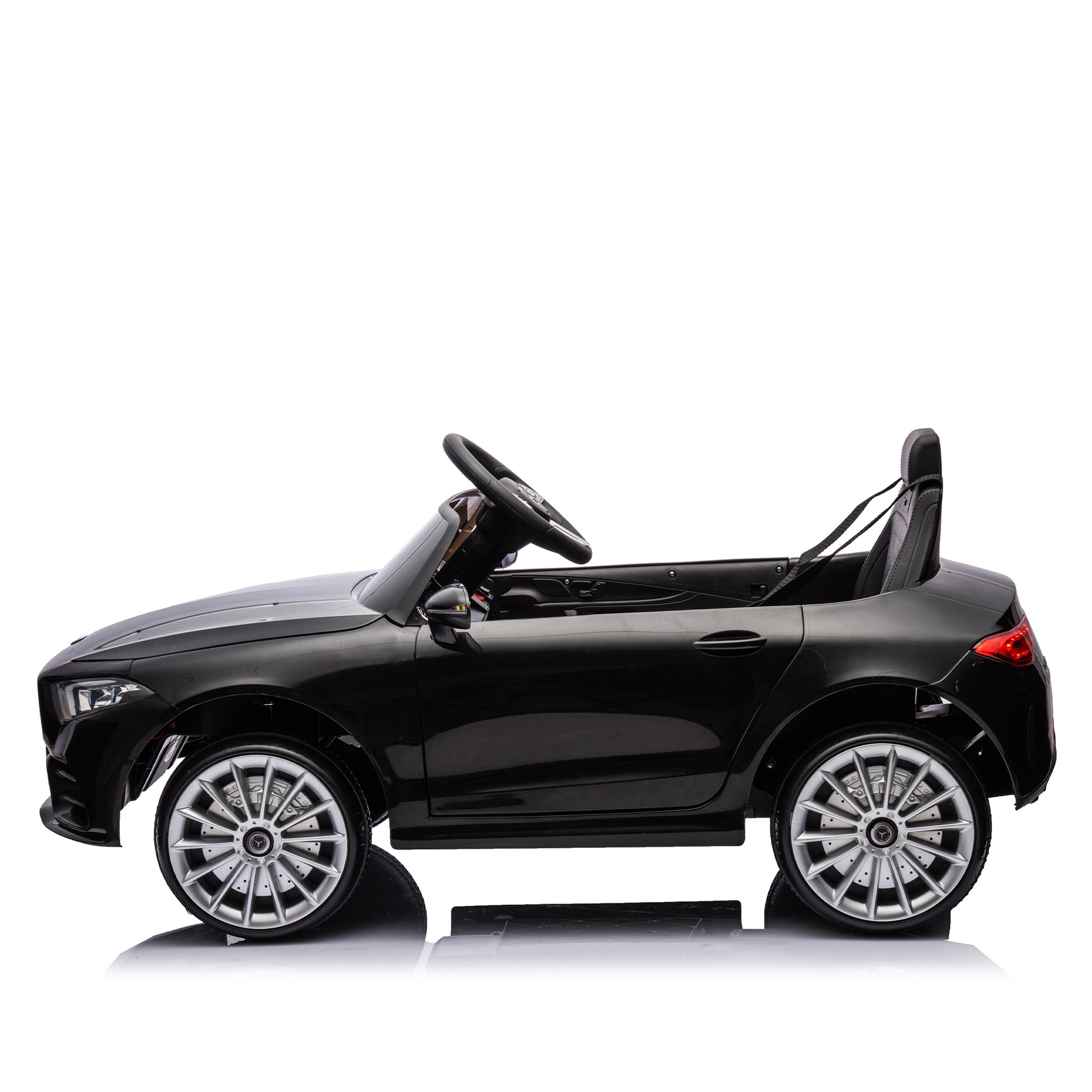 12V Kids Ride On Car W Parents Remote Control,Licensed Mercedes Benz Cls 350 For Kids,Four Wheel Suspension,Power Display,Music,Volume Control,Led Lights,Mp3,Usb Sd For Kids 37 95 Months. Black 50 99 Lbs Polypropylene
