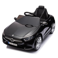 12V Kids Ride On Car W Parents Remote Control,Licensed Mercedes Benz Cls 350 For Kids,Four Wheel Suspension,Power Display,Music,Volume Control,Led Lights,Mp3,Usb Sd For Kids 37 95 Months. Black 50 99 Lbs Polypropylene