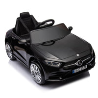 12V Kids Ride On Car W Parents Remote Control,Licensed Mercedes Benz Cls 350 For Kids,Four Wheel Suspension,Power Display,Music,Volume Control,Led Lights,Mp3,Usb Sd For Kids 37 95 Months. Black 50 99 Lbs Polypropylene